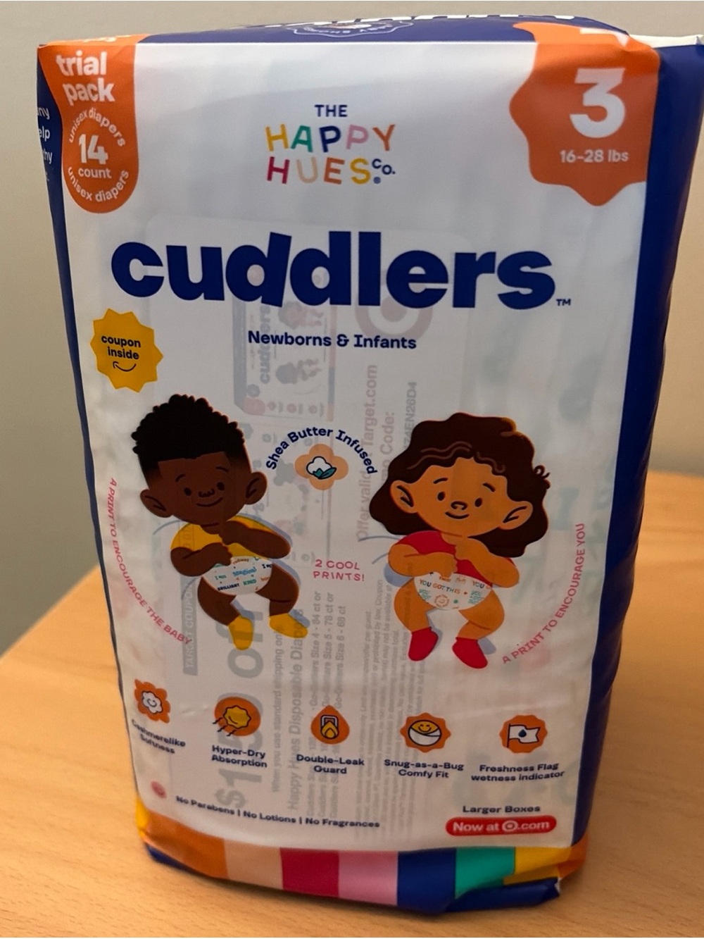 The Happy Hues Cuddlers Diapers Size 3 - Trial Pack